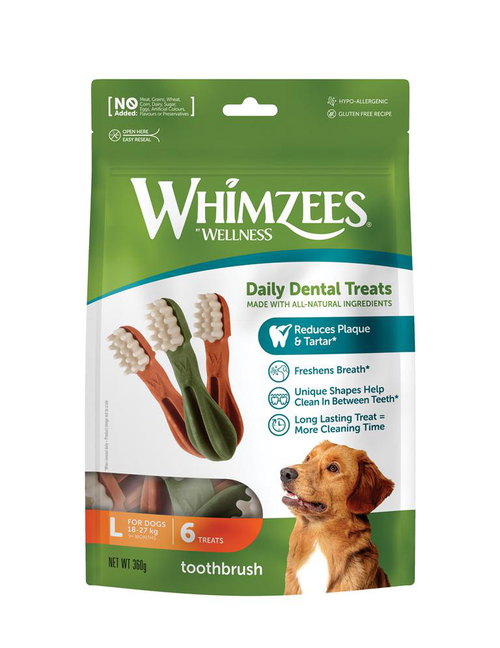 Visuel 1 du produit Friandises Chien - Whimzees Toothbrush L - 6 friandises