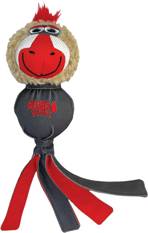 Visuel 1 du produit Kong Jouet Chien Peluche Wubba Zoo Mandrill Rouge - Taille L