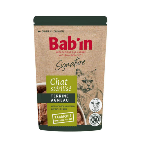 Visuel 1 du produit Boîte Chat - Bab'in Terrine Agneau en sachet - 80 gr