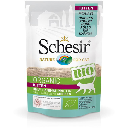 Visuel 1 du produit Sachet Chaton – Schesir bio Poulet 85 gr