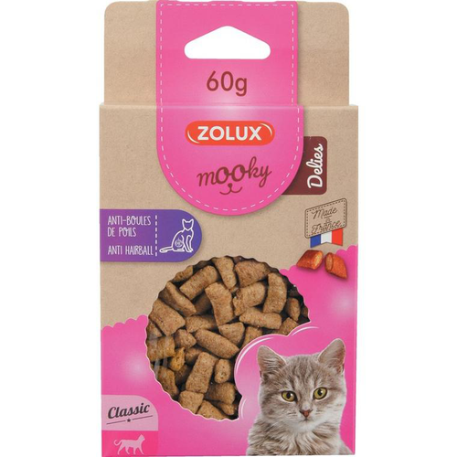 Visuel 1 du produit Friandises pour chat Mooky Delies anti boules de poil en étui de 60 g