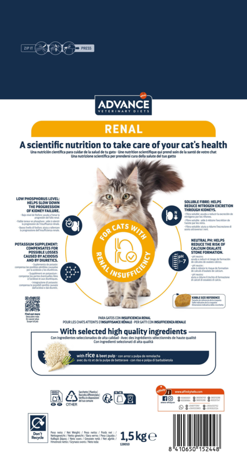 Visuel 4 du produit Advance Veterinary Diets Croquettes Chat Renal Failure - 1,5 kg