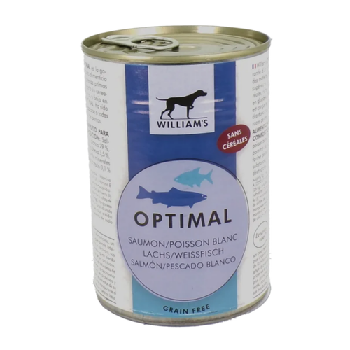 Visuel 1 du produit William's Aliments Humides Chien Saumon Et Poisson Blanc Optimal - 400 g