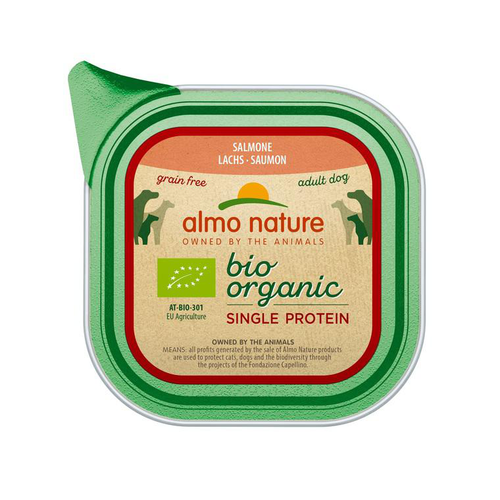 Visuel 1 du produit Boîte Chien – Almo Nature bio Saumon 150 gr