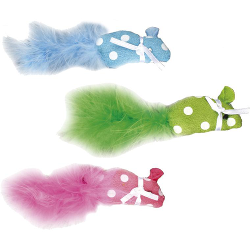 Visuel 1 du produit Jouet Chat - Flamingo Souris Polka - 17 x 2,5 x 4,5 cm - coloris aléatoire