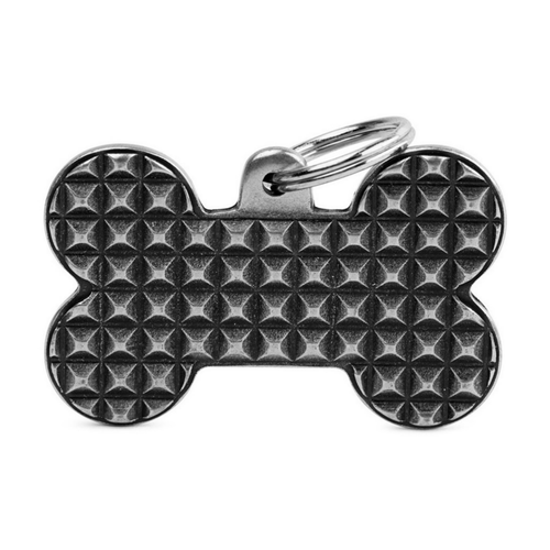 Visuel 1 du produit My Family Médaille Chien Bronx Grand os Argent antique - 48 x 31 mm