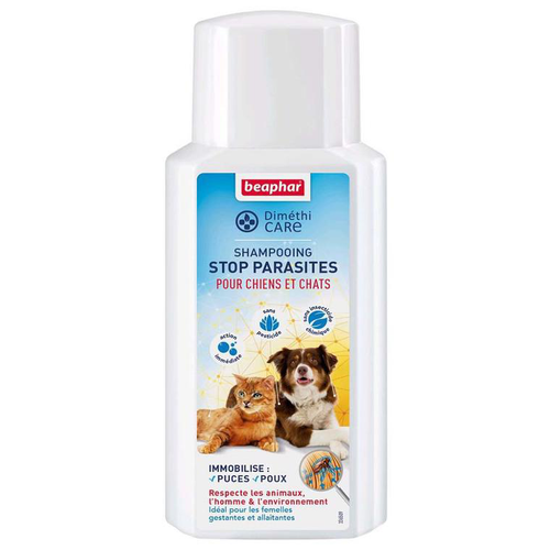 Visuel 1 du produit Shampooing antiparasitaire Chien et Chat – Beaphar DiméthiCARE – 200 ml