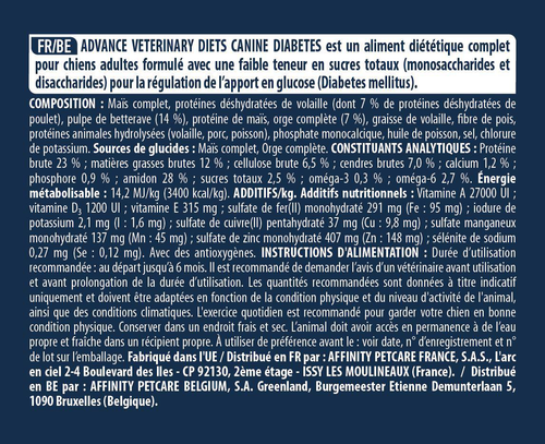 Visuel 2 du produit Advance Veterinary Diets Croquettes Chien Diabetes Colitis - 12 kg