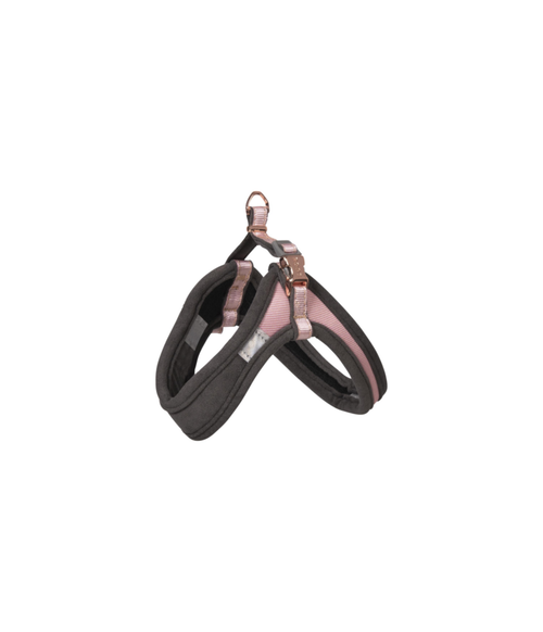 Visuel 1 du produit Harnais Chien - Rogz Fast-Fit Blush Rose Gris et Rose  - 30/35 cm