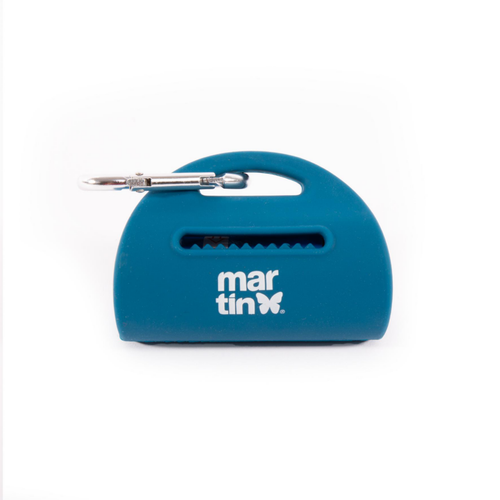 Visuel 1 du produit Martin Sellier Distributeur Sacs à crottes Silicone Bleu - 8,8 x 4,7 x 6,2 cm