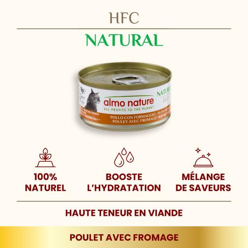 Visuel 2 du produit Boîte Chat – Almo Nature HFC Natural Poulet avec Fromage 70 gr