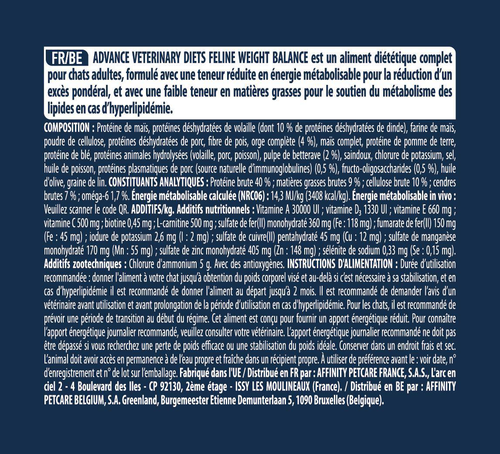 Visuel 3 du produit Advance Veterinary Diets Croquettes Chat Weight Balance - 8 kg