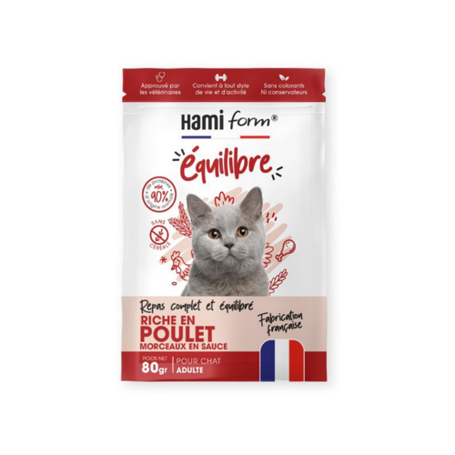 Visuel 1 du produit Hami Form Aliments Complets Chat Poulet - 10 x 80 g