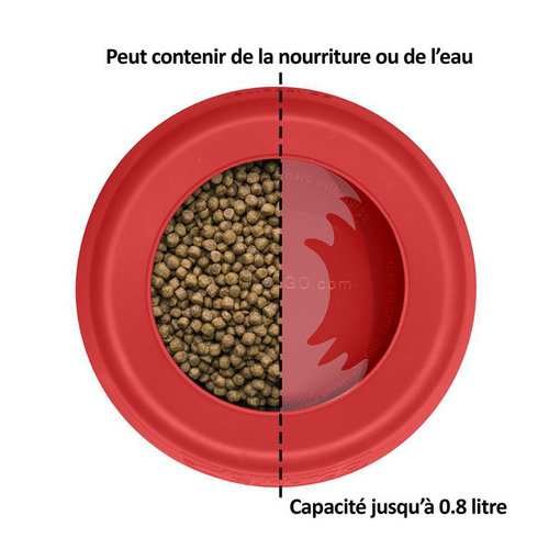 Visuel 2 du produit Gamelle voyage Chien - Petsafe Bol anti-débordement Splash Rouge - 22,8 x 18 x 7,6 cm
