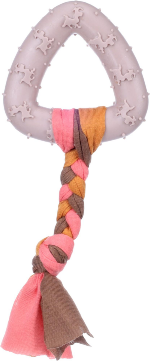Visuel 1 du produit Flamingo Jouet Chiot Bunty Triangle Taupe - 7,3 x 17,5 x 2 cm