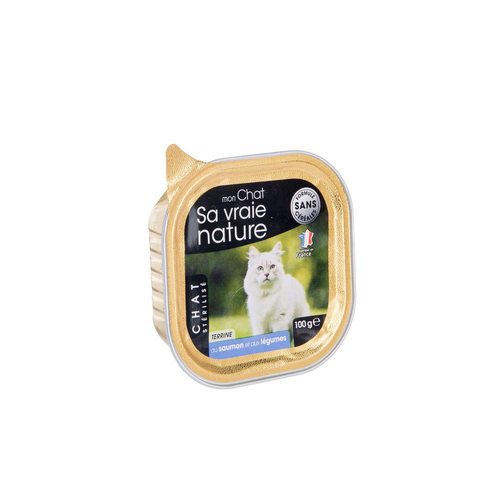 Visuel 1 du produit Boîte Chat stérilisé - Sa vraie nature® Terrine Saumon et Légumes - 100 g