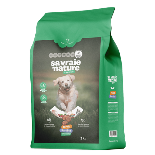 Visuel 1 du produit Sa Vraie Nature Croquettes Chien Light et Senior Dinde et Sardine - 3 kg