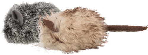 Visuel 2 du produit Trixie Jouet Chat Souris en peluche avec Herbe à chat - 9 cm (Livré aléatoirement parmi 2 coloris)