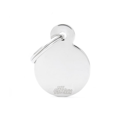 Visuel 1 du produit My Family Médaille Chien Basic Petit cercle Laiton Gris - 28,5 x 21,5 x 2 mm