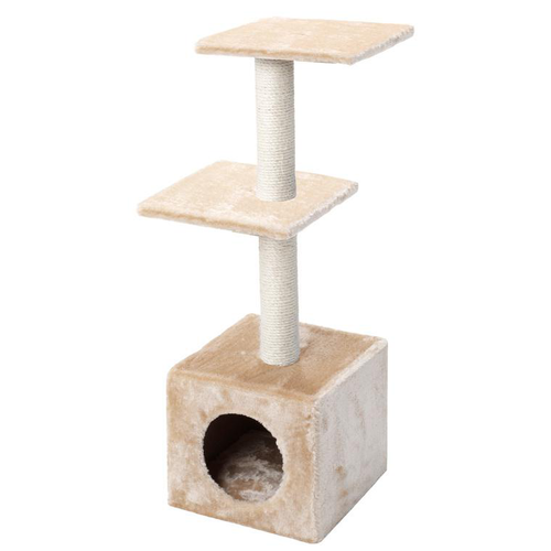 Visuel 1 du produit Habitat Chat – EBI Arbre à chat Palazzo beige – 30 x 30 x 90 cm