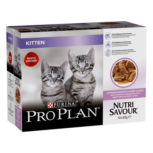 Visuel 1 du produit Boîtes Chat – Pro Plan Sachet Sauce Junior Dinde - 10 x 85 g