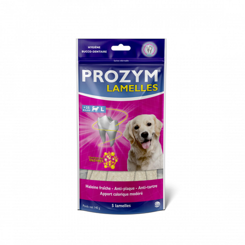 Visuel 1 du produit Friandises Chien – Prozym Lamelles dentaires x5 – taille L