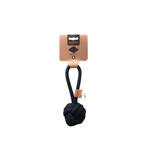 Visuel 1 du produit Jouet Chien – Harper Ball avec boucle en corde coloris noir – Taille S