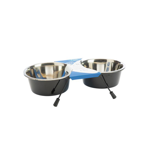 Visuel 2 du produit Gamelle double Chien – Europet Dinner Set en 8 – 2 x 950 ml Ø 16 cm - coloris aléatoire