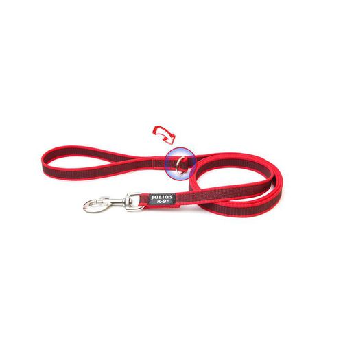 Visuel 1 du produit Laisse Chien - Julius-K9 laisse antidérapante Color&Gray rouge - 2,2 m x 20 mm