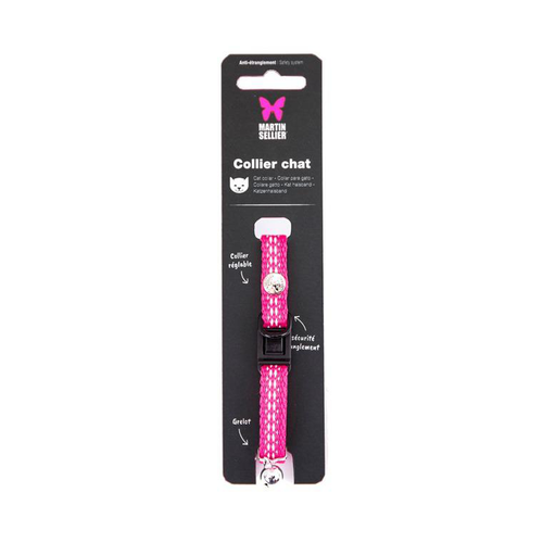 Visuel 1 du produit Collier Chat - Martin Sellier Collier Safety Rose - 20/30 x 1 cm