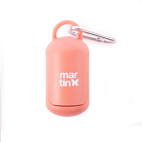 Visuel 1 du produit Martin Sellier Distributeur Sacs à crottes Silicone Rose - 10,5 x 4,9 x 4,9 cm