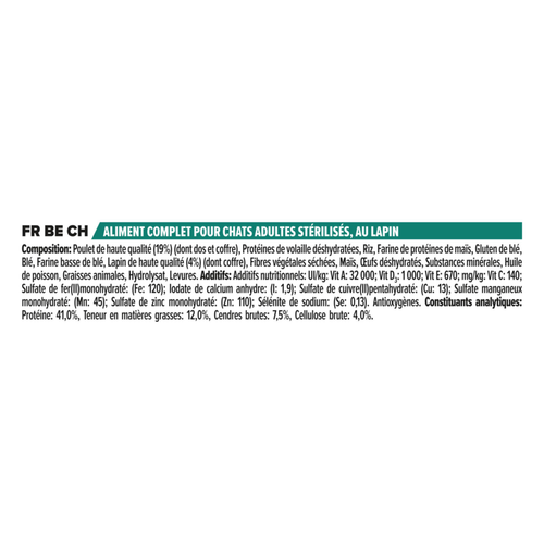 Visuel 3 du produit Croquettes chat Sterilised Proplan Lapin Le sac de 3 kg