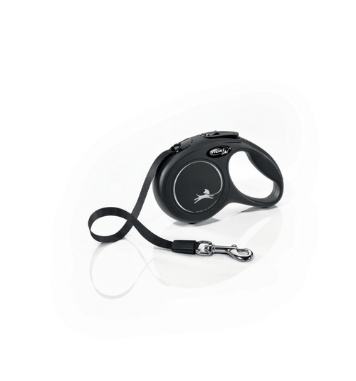 Visuel 1 du produit Laisse Chien – Zolux Flexi New Classic Sangle Mini Noir – 3 m