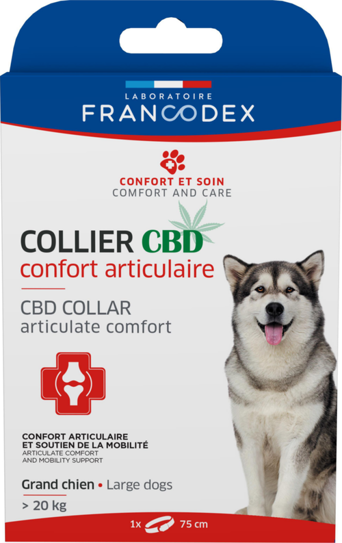 Visuel 1 du produit Soin Chien – Francodex Collier CBD - Grands chiens > 20 kg