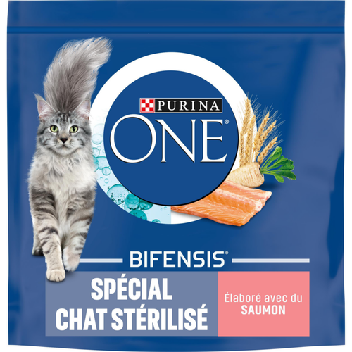 Visuel 1 du produit Croquettes Chat – Purina One Stérilisé Saumon Blé – 1,5 kg