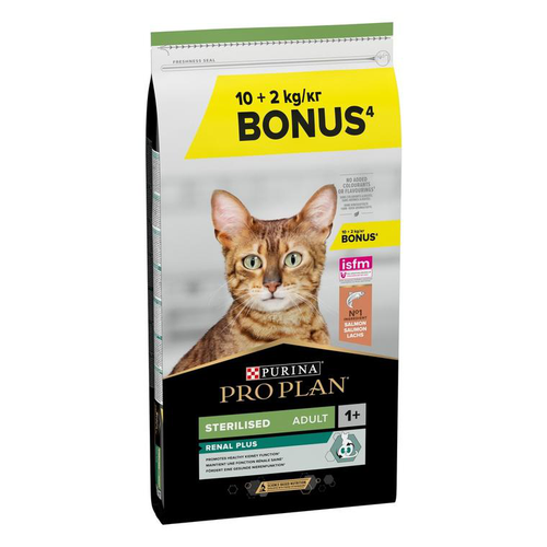 Visuel 1 du produit Pro Plan Croquettes Chat Adulte Stérilisé Saumon - 10 kg + 2 kg offerts