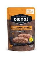 Visuel 1 du produit Sachet Chat – Ownat Wetline Poulet et Crevettes 85 gr