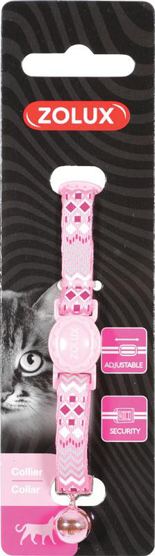 Visuel 1 du produit Collier Chat – Zooplus Collier Nylon Ethnic Réglable Rose