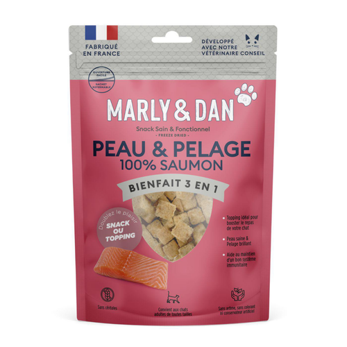 Visuel 1 du produit Friandise Chat – Marly & Dan Freeze Dried « Peau et pelage » - 40 gr