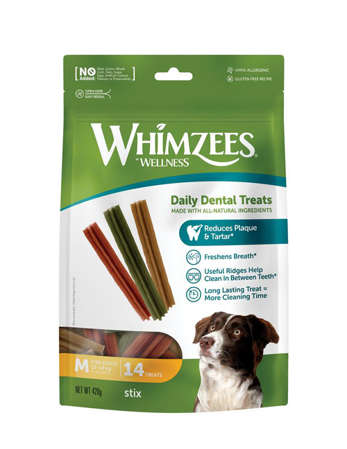 Visuel 1 du produit Friandises Chien - Whimzees Stix taille M - 12 + 2 friandises