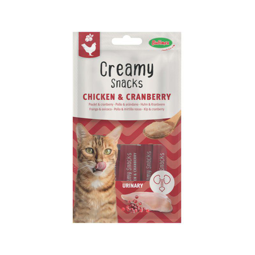 Visuel 1 du produit Bubimex Creamy snacks pour chat X4 Poulet et cranberry - 60 gr