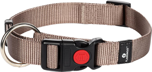 Visuel 1 du produit Collier Chien - Flamingo Collier nylon Ziggi L Taupe - 45 / 65 x 2,5 x 0,2 cm