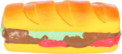 Visuel 3 du produit Flamingo Jouet Chien Sandwich Hot-dog Latex Multicolore - 9,5 x 9,6 x 7,6 cm - Vendu à l'unité, livré aléatoirement
