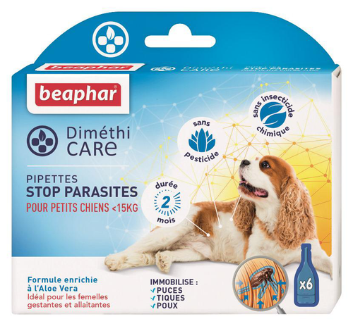 Visuel 1 du produit Pipettes antiparasitaires Petit Chien – Beaphar DiméthiCARE – 6 x 1,5 ml