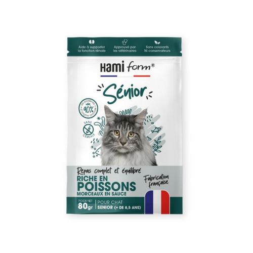 Visuel 1 du produit Hami Form Aliments Complets Chat Senior Poissons - 10 x 80 g
