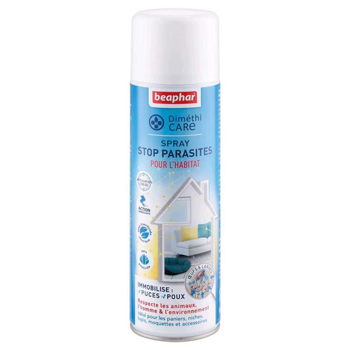 Visuel 1 du produit Soin – Beaphar DiméthiCARE Stop parasites Aérosol environnement pour l'Habitat – 400 ml