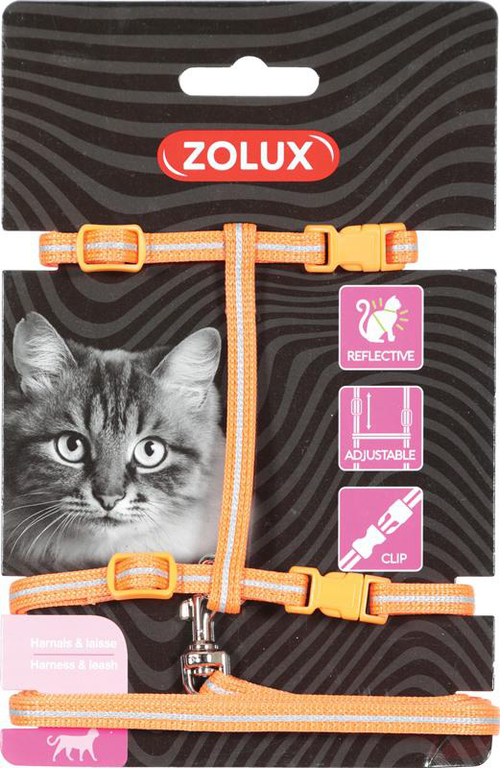 Visuel 1 du produit Laisse Chat – Zolux Kit Harnais et Laisse Orange