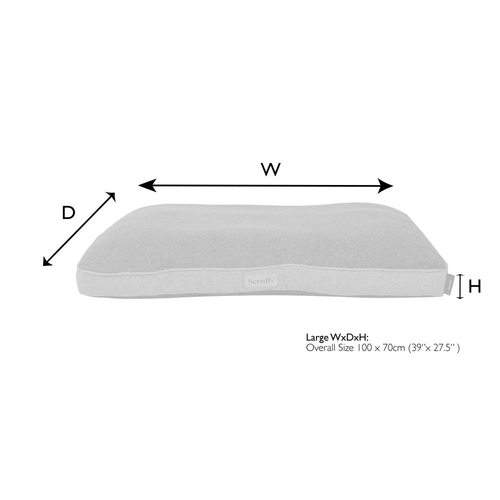 Visuel 11 du produit Scruffs Couchage Chien Coussin Orthopédique Harvard Gris - Taille L 100 x 70 x 12 cm