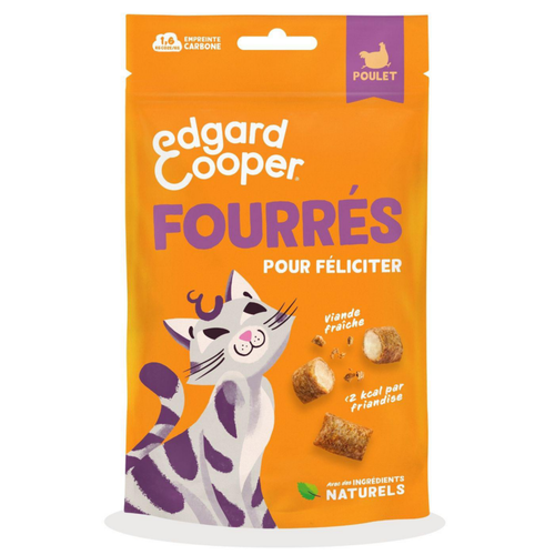 Visuel 1 du produit Edgard & Cooper Friandises Chat Poulet Fourrées Sans Céréales - 50 g