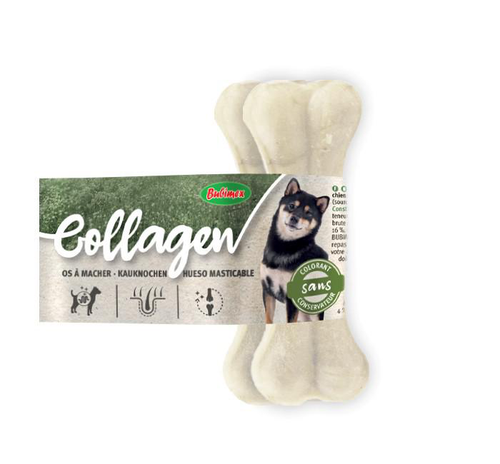 Visuel 1 du produit Bubimex Friandise Chien Os de Collagène pressé - 2 x 11 cm